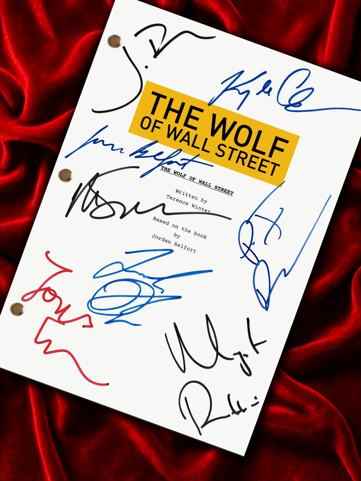 WOLF, WALL STREET, Signed Movie Script & Cast Autographs Reproduction Screenplay, image 2