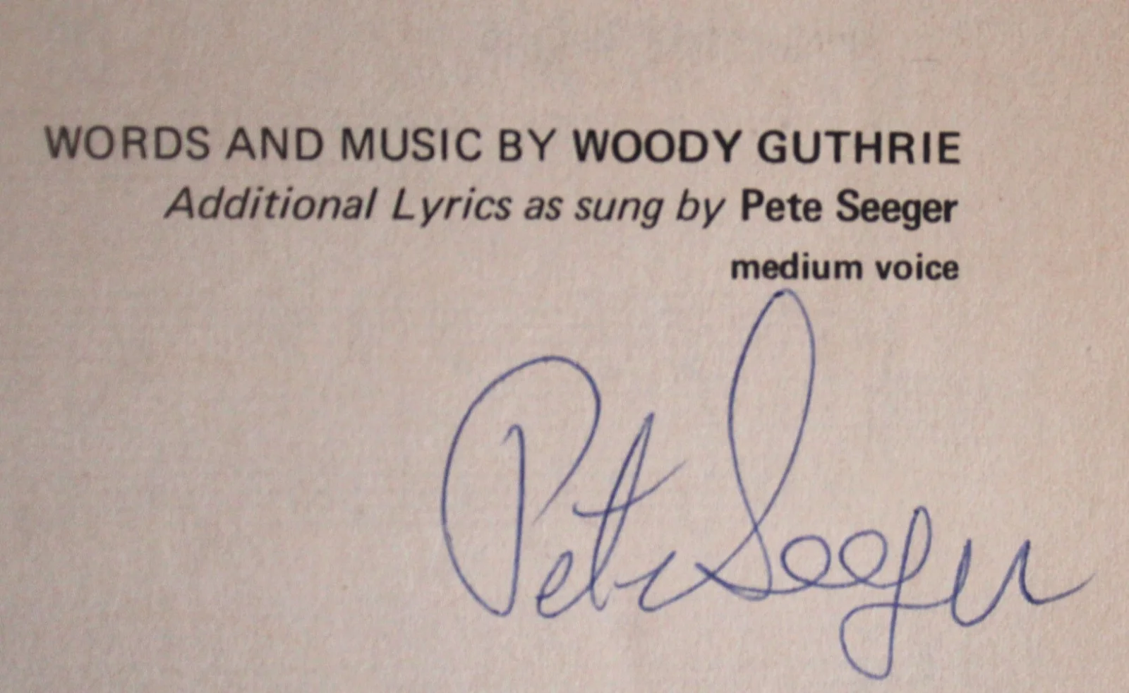 Singer Activist PETE SEEGER signed "This Land Is Your Land" Sheet Music w/COA, image 3