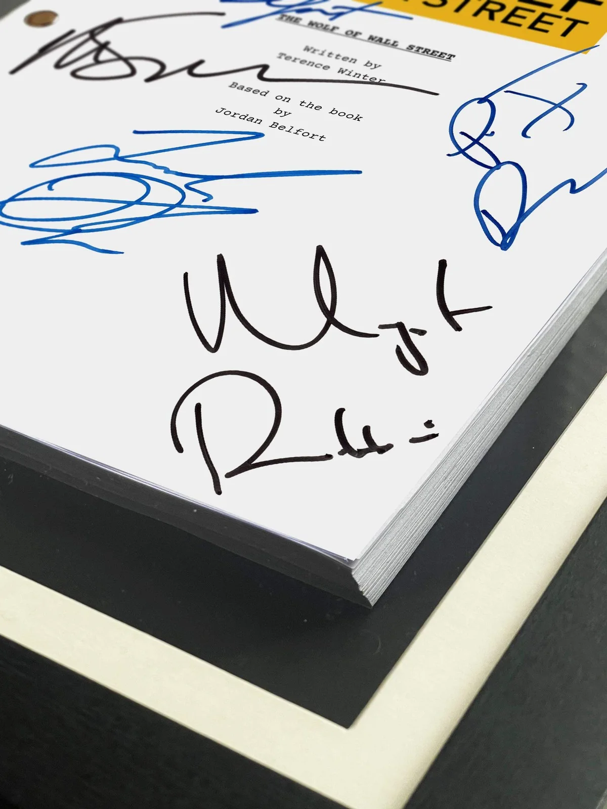 WOLF, WALL STREET, Signed Movie Script & Cast Autographs Reproduction Full Scree, изображение 3