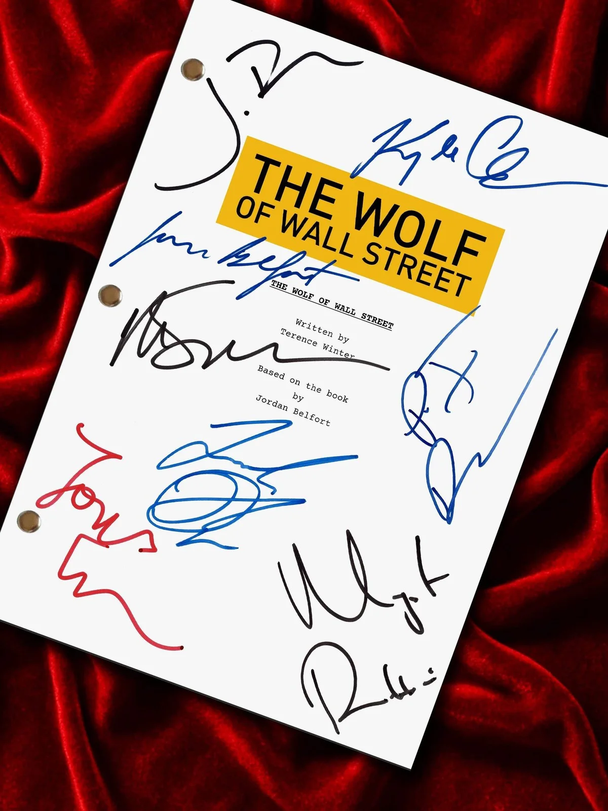 WOLF, WALL STREET, Signed Movie Script & Cast Autographs Reproduction Full Scree, изображение 4