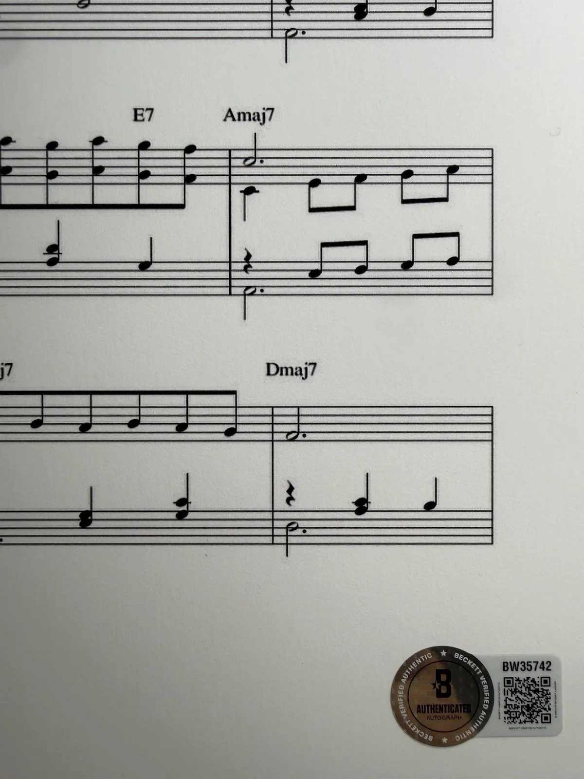 Justin Hurwitz — Justin Hurwitz Signed 8.5x11 LA LA Land Mia & Sebastian’s Theme Music Sheet BAS, изображение 3