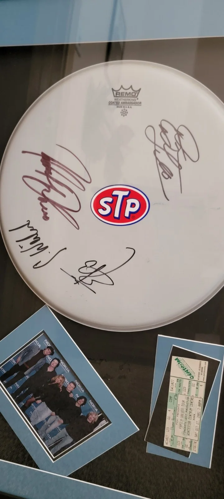 2001 Stone Temple Pilots Signed Drum Head, image 4