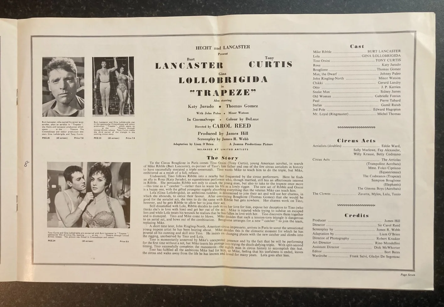 TRAPEZE 1956 Original Movie Large UK Campaign Press Book - Gina Lollobrigida, изображение 4