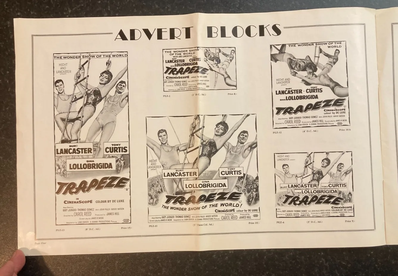 TRAPEZE 1956 Original Movie Large UK Campaign Press Book - Gina Lollobrigida, изображение 5