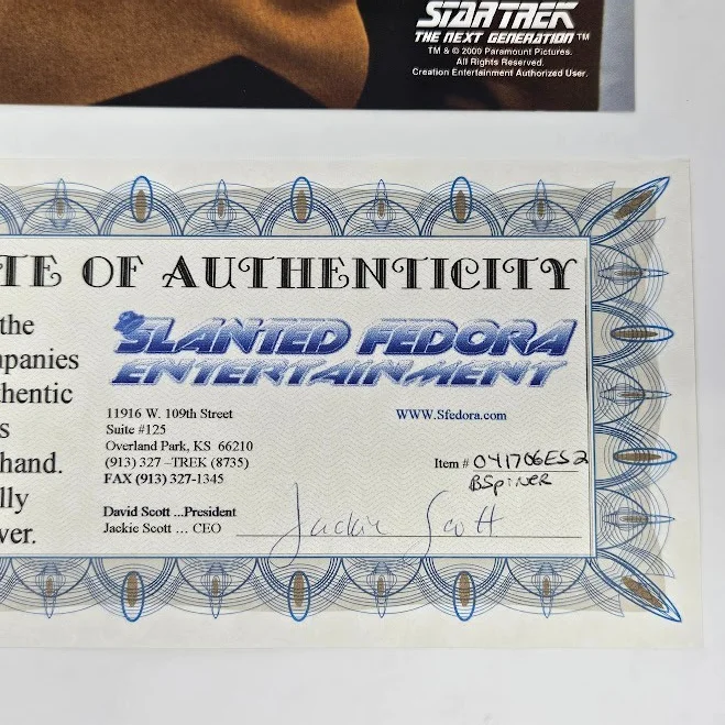 BRENT SPINER — Star Trek Next Generation Data Autograph Photo Signed by Brent Spiner w/ COA, изображение 2