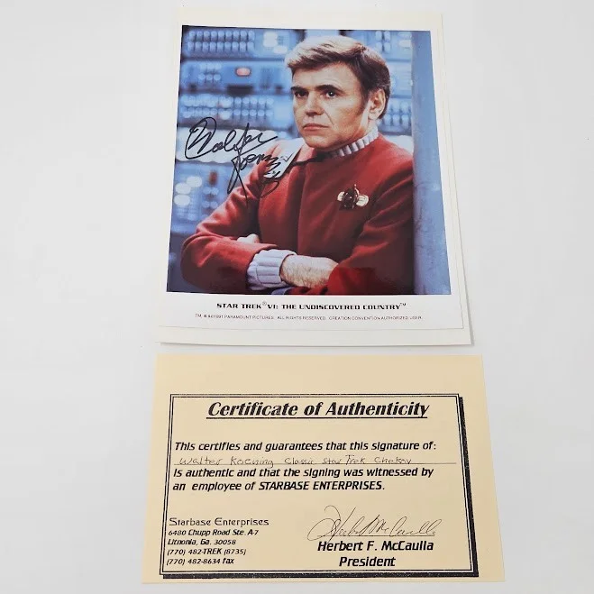 Walter Koenig — Star Trek VI Pavel Chekov Autograph Photo Signed by Walter Koenig w/ COA