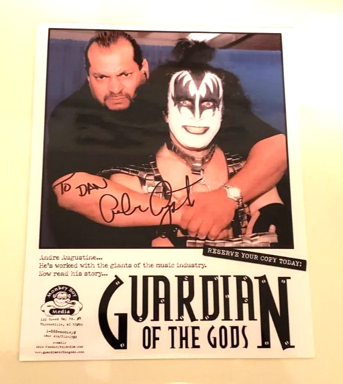 Andre Augustine KISS Bodyguard Guardian of the Gods Autographed 8X10 Photo 5190, изображение 3