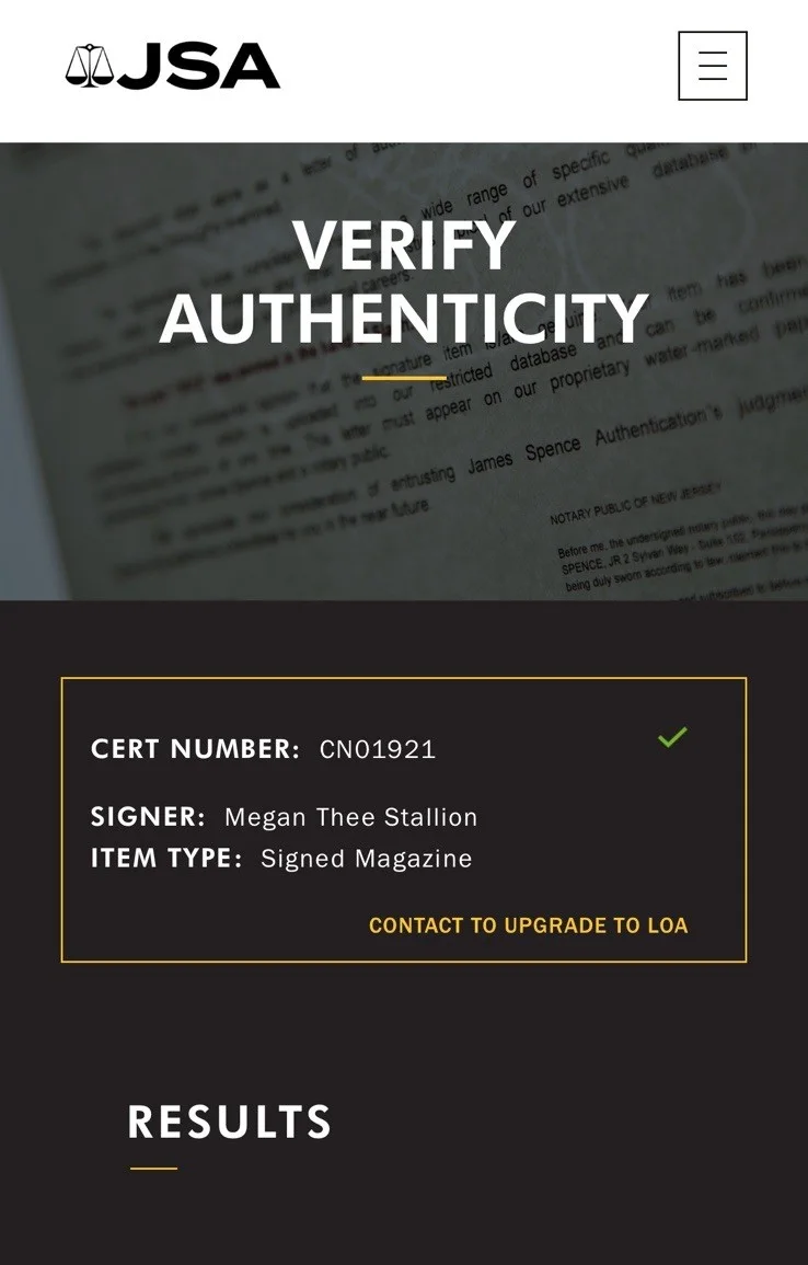 MEGAN THEE STALLION SIGNED SPORTS ILLUSTRATED SWIMSUIT MAGAZINE JSA COA #CN01921, изображение 4