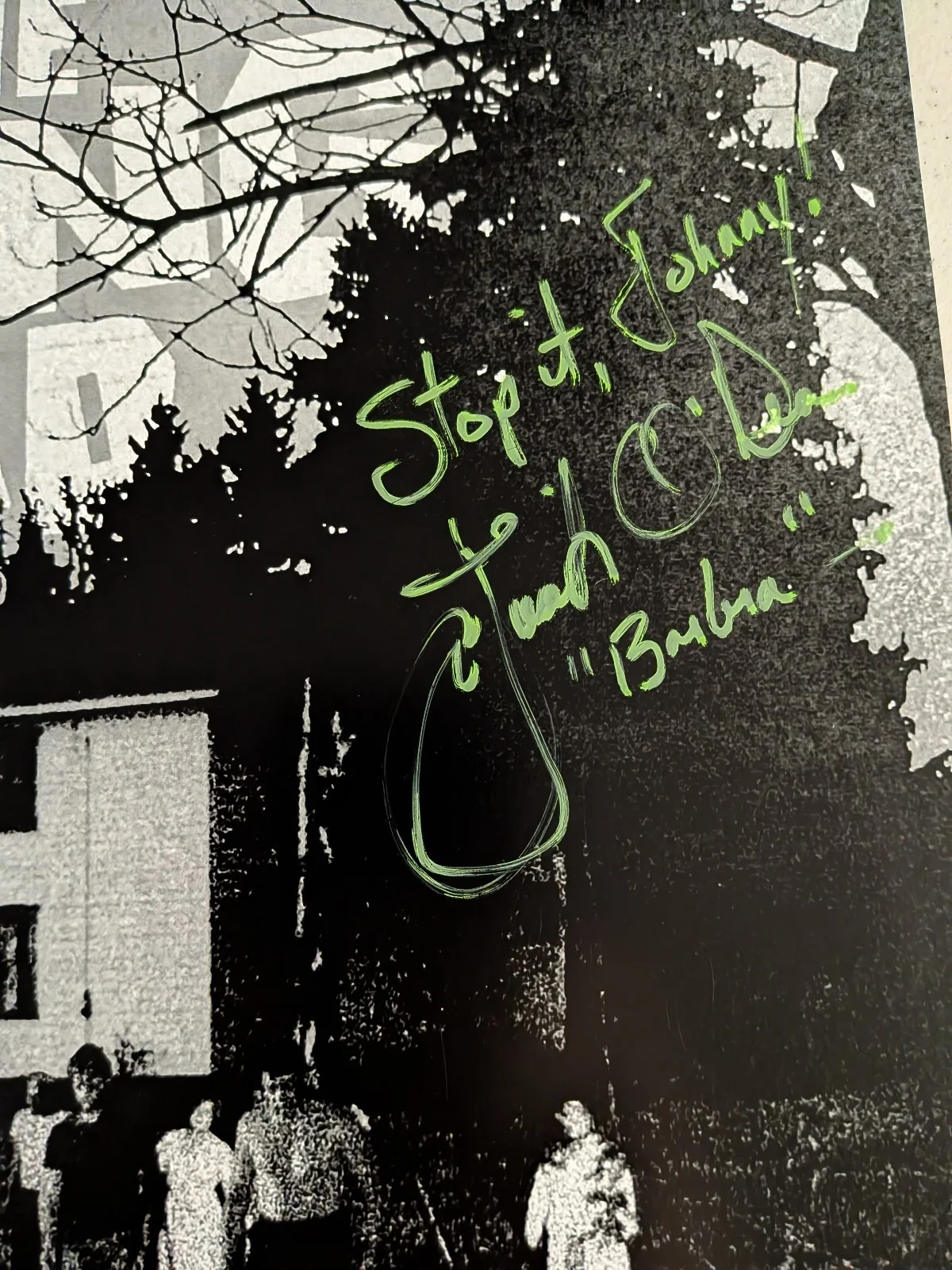 Night of the Living Dead 2X Cast — JUDITH O'DEA RUSS STREINER 2x Signed 11x17 Poster NOLD Inscription Auto JSA COA, image 2