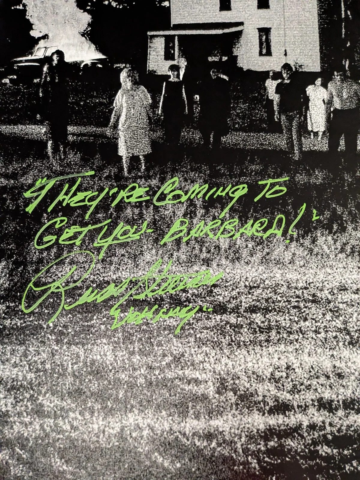 Night of the Living Dead 2X Cast — JUDITH O'DEA RUSS STREINER 2x Signed 11x17 Poster NOLD Inscription Auto JSA COA, image 3