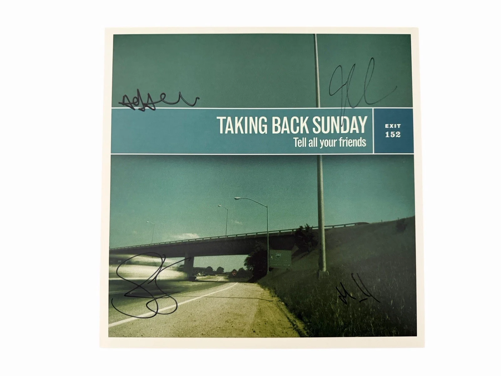 TAKING BACK SUNDAY SIGNED AUTOGRAPH x4 TELL ALL YOUR FRIENDS VINYL LP ADAM +3, изображение 2