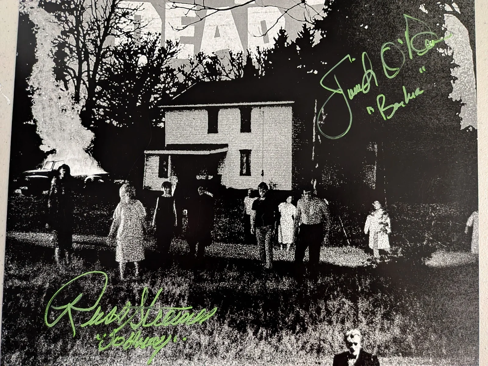 Night of the Living Dead 2X Cast — JUDITH O'DEA RUSS STREINER 2x Signed 11x17 Poster NOLD Autograph JSA COA, image 2