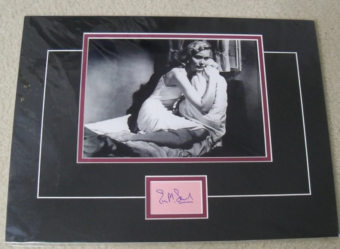Eva Marie Saint — Eva Marie Saint signed card with photo COA matted On The Waterfront