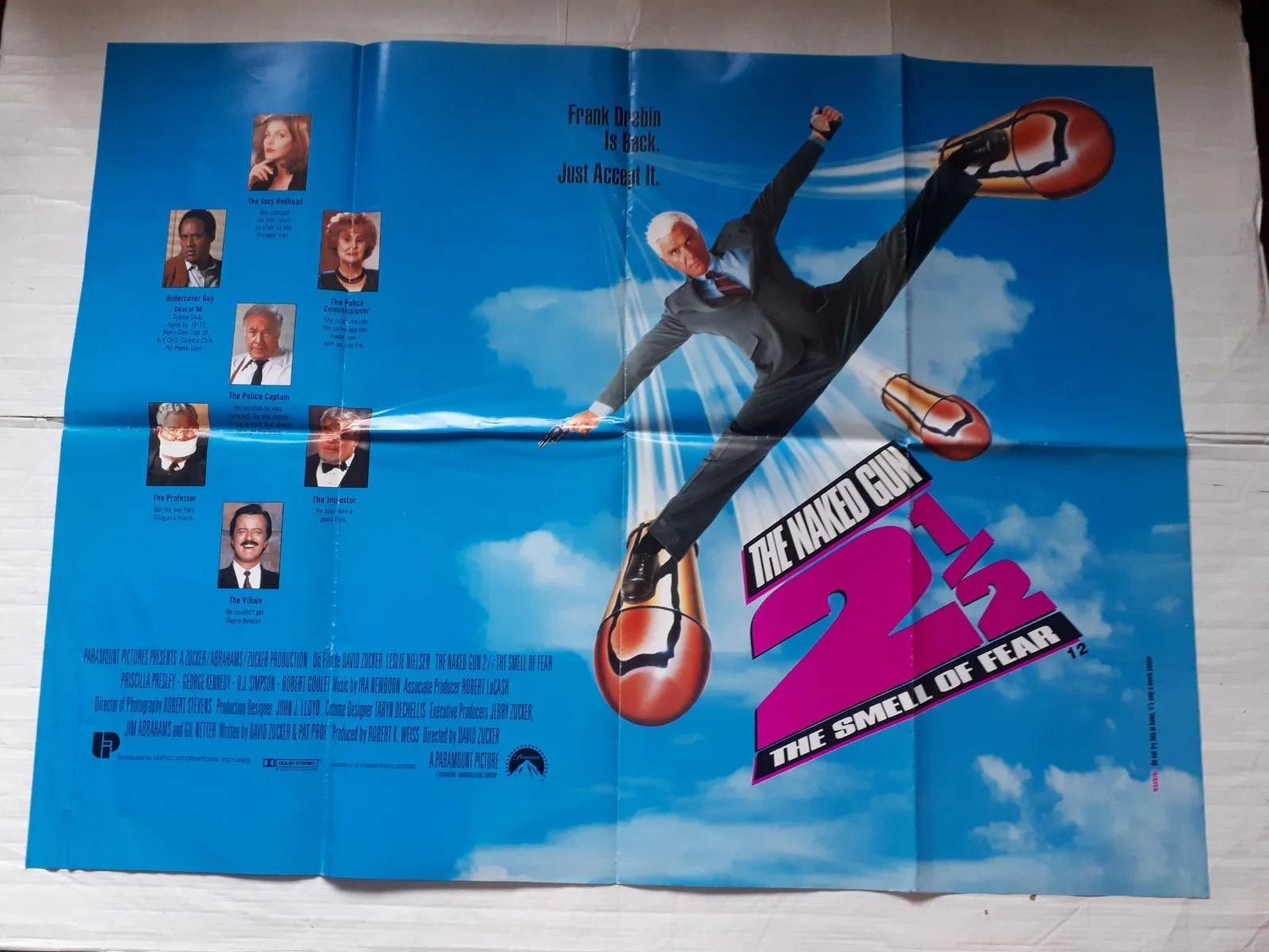 the naked gun 2 1/2 1991 uk cinema Poster Quad 30x40" 1980s leslie nielsen, изображение 3