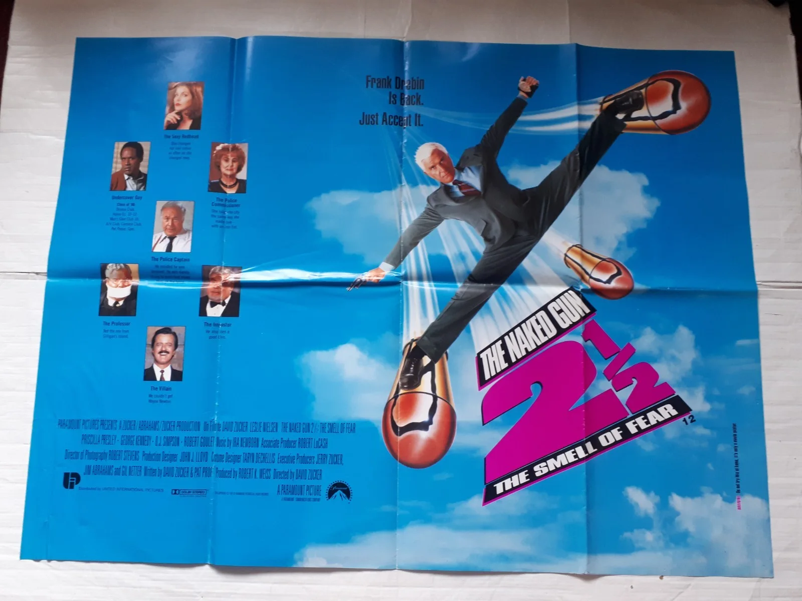 the naked gun 2 1/2 1991 uk cinema Poster Quad 30x40" 1980s leslie nielsen, изображение 4