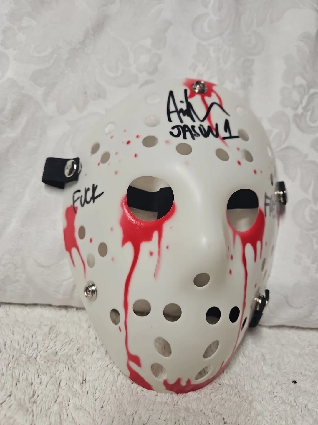 Ari Lehman OG — Friday The 13th SIGNED Mask Ari Lehman Vorhees AUTO F@@k Freddy Beckett COA, изображение 2