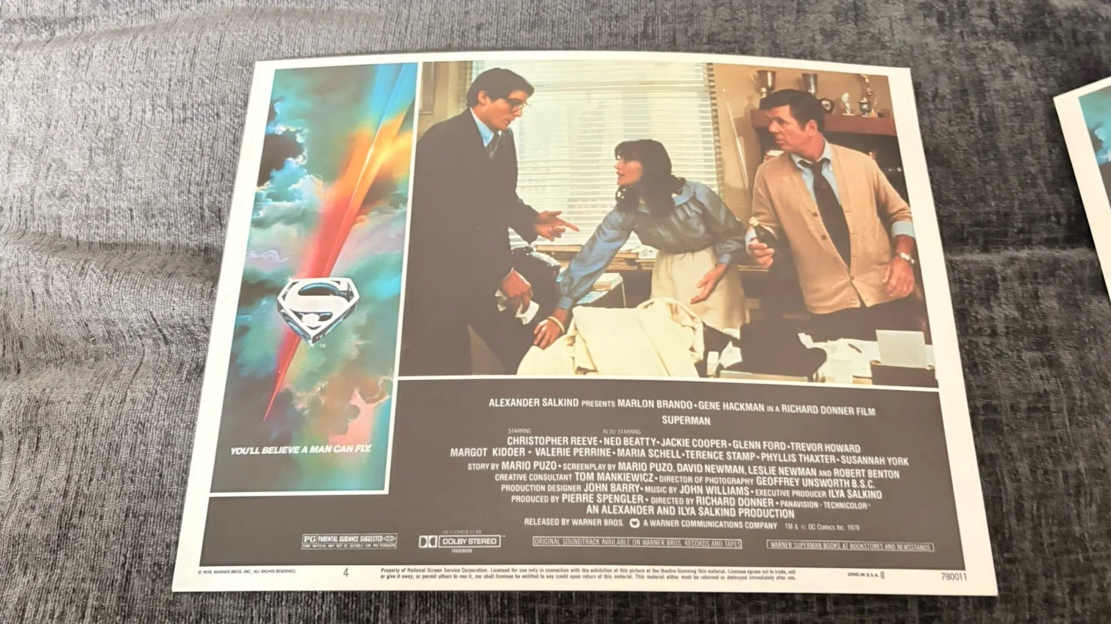 Reproduction Superman the movie Lobby Cards- Christopher Reeve X4, изображение 2