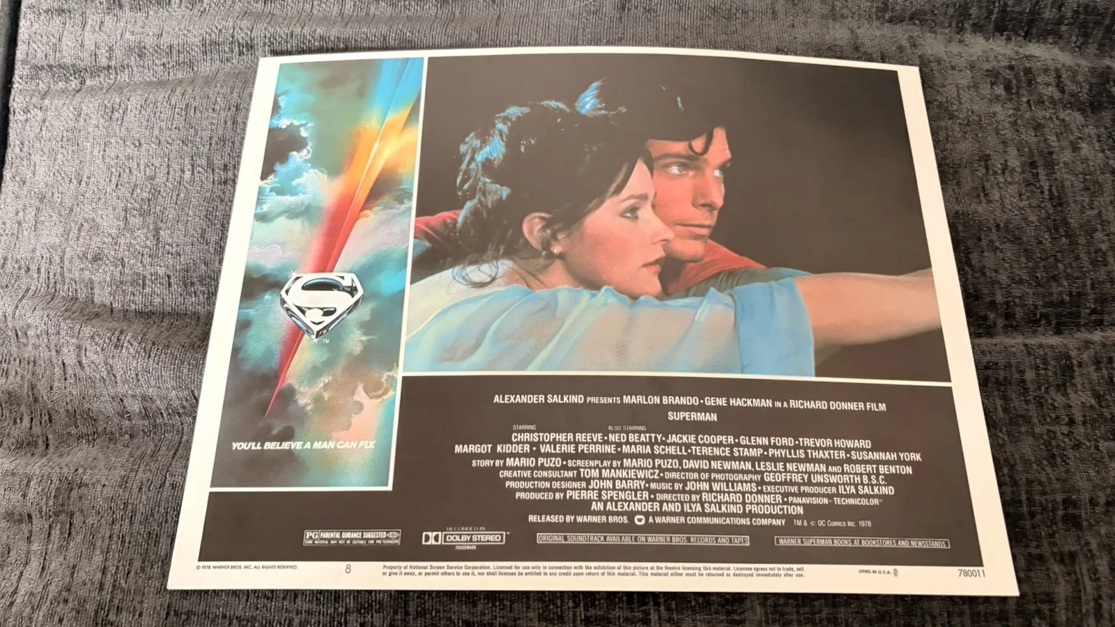 Reproduction Superman the movie Lobby Cards- Christopher Reeve X4, изображение 5