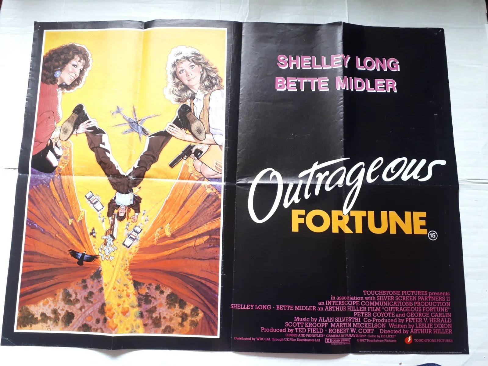 outrageous fortune 1987 uk cinema Poster Quad 30x40" 1980s bette middler shelley, изображение 2