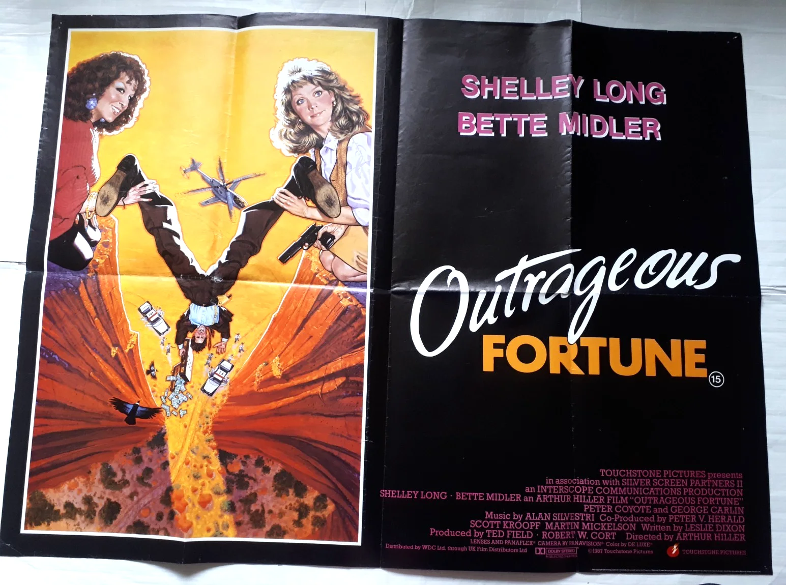 outrageous fortune 1987 uk cinema Poster Quad 30x40" 1980s bette middler shelley, изображение 3
