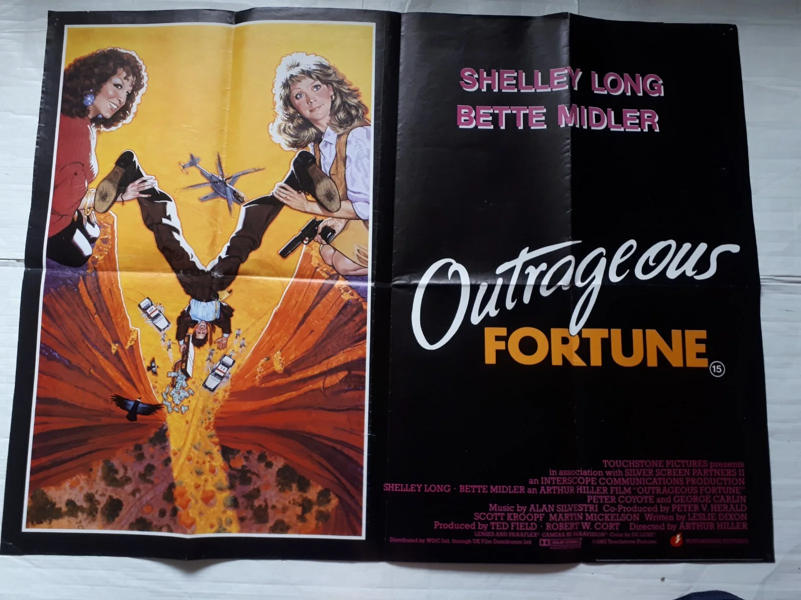 outrageous fortune 1987 uk cinema Poster Quad 30x40" 1980s bette middler shelley, изображение 4