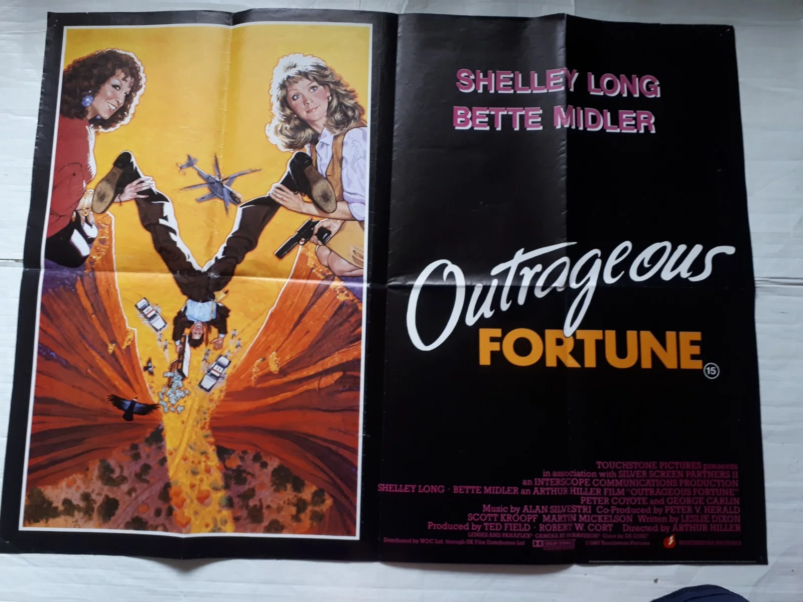 outrageous fortune 1987 uk cinema Poster Quad 30x40" 1980s bette middler shelley, изображение 5