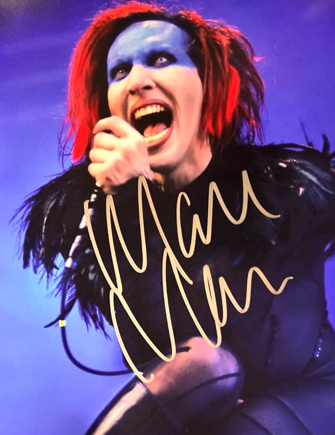 MARILYN MANSON Signed Original 8x10" Authentic Autograph GENUINE w/COA, image 3