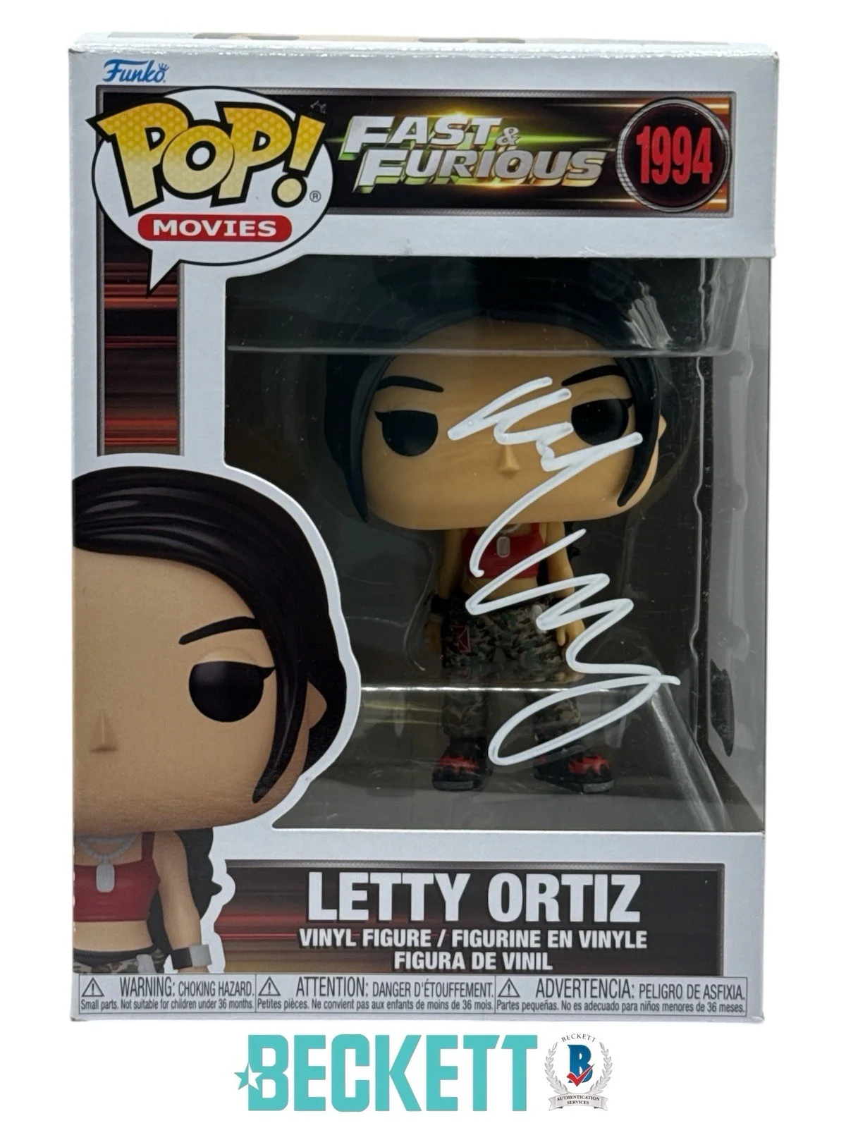 Michelle Rodriguez — Michelle Rodriguez Signed Fast & Furious Letty Ortiz Funko Pop Beckett COA