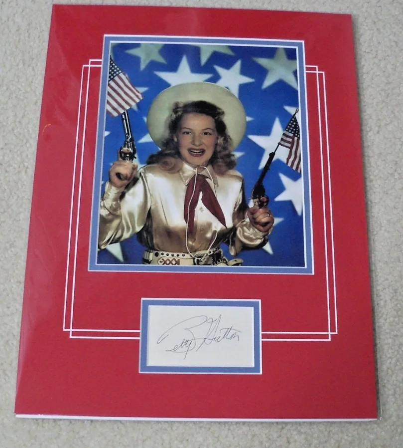 Betty Hutton — Betty Hutton signed card with photo COA matted ready to frame Annie Get Your Gun, изображение 4