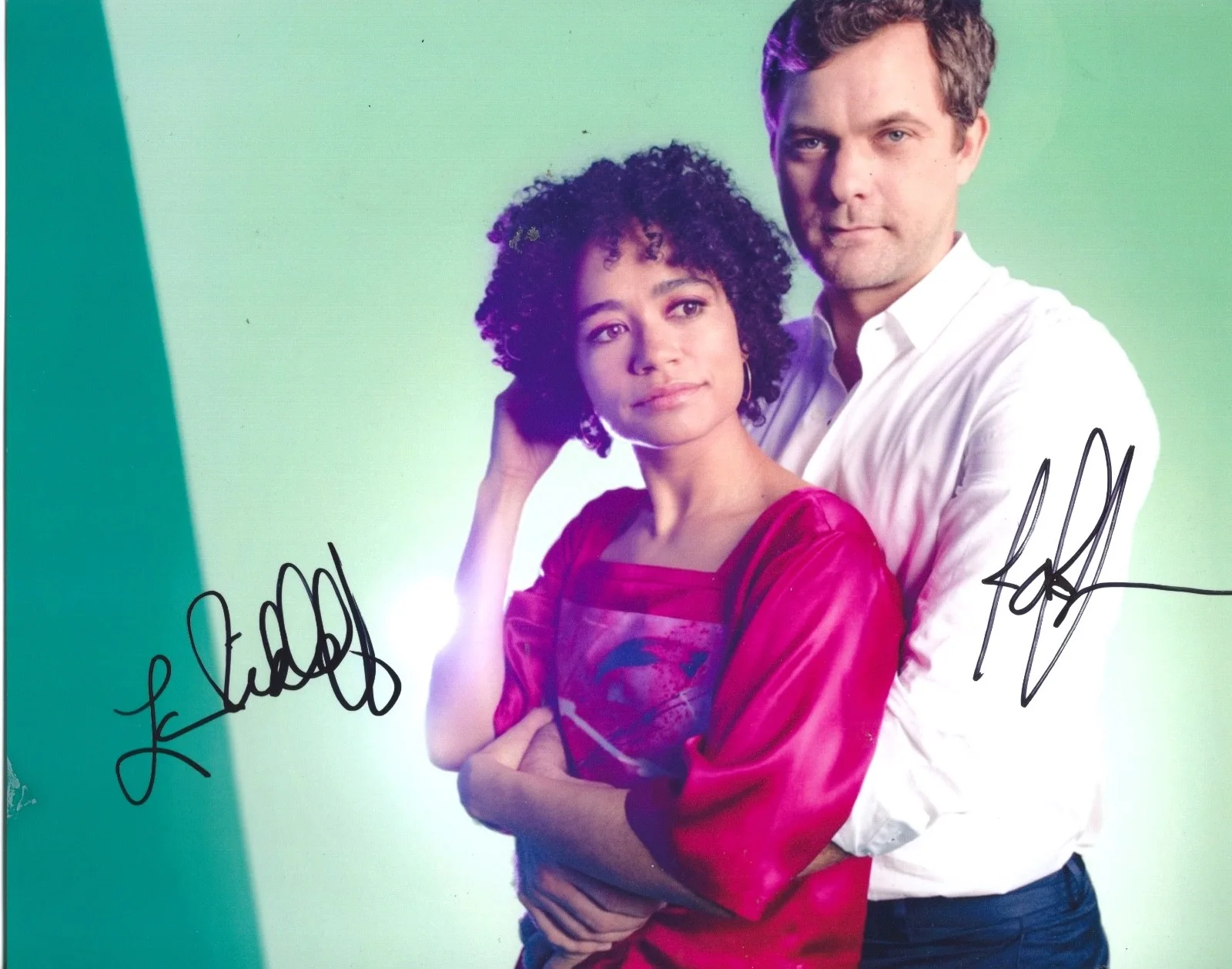 Joshua Jackson & Lauren Ridloff — Joshua Jackson & Lauren Ridloff signed Children Of A Lesser God 8x10 photo