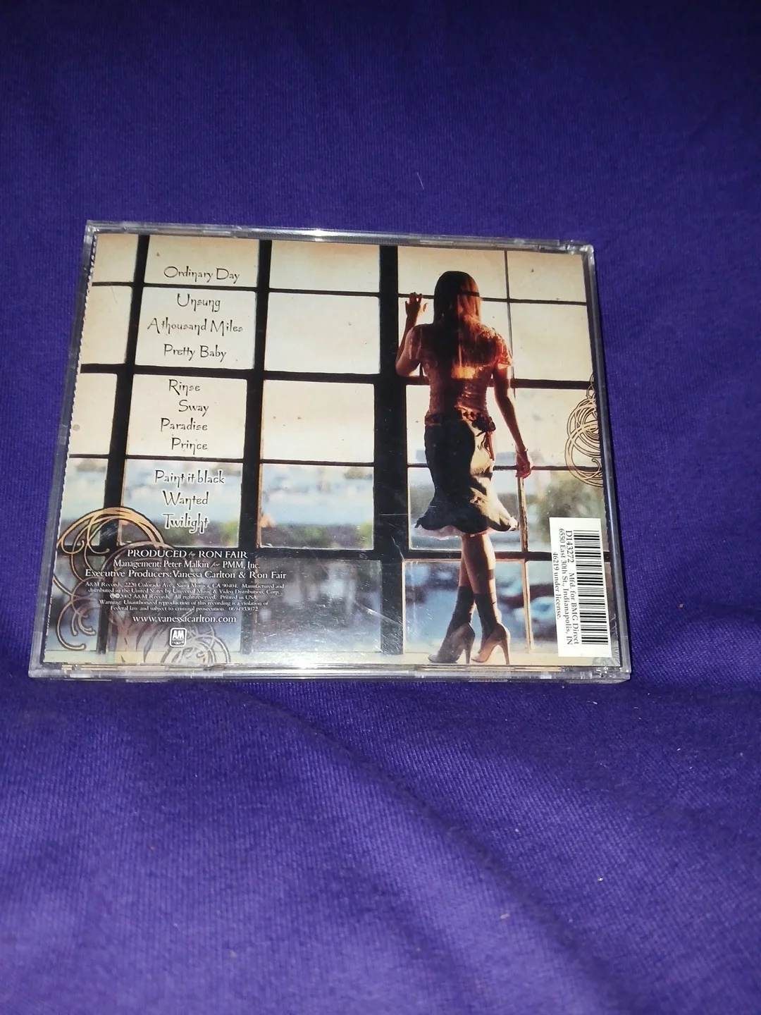 Vintage Vanessa Carlton Be Not Nobody 2002 CD, image 2