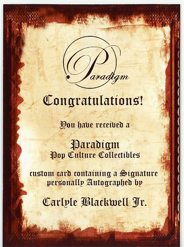 Carlyle Blackwell Jr — 1945 -CARLYLE BLACKWELL JR- BECKETT Signed/Autograph/Auto DOCKS of NY 5x7 Card, изображение 2