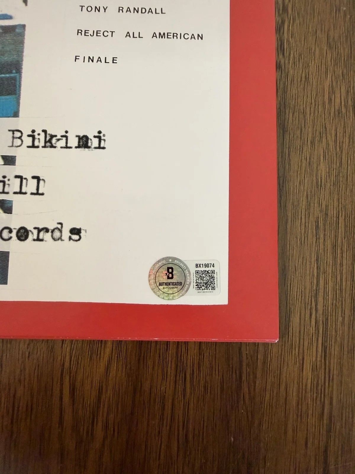 Kathleen Hanna ‘Bikini Kill’ Signed Vinyl Album ‘Reject All American’ Beckett, изображение 3