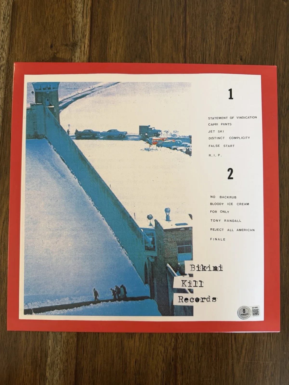 Kathleen Hanna ‘Bikini Kill’ Signed Vinyl Album ‘Reject All American’ Beckett, image 2