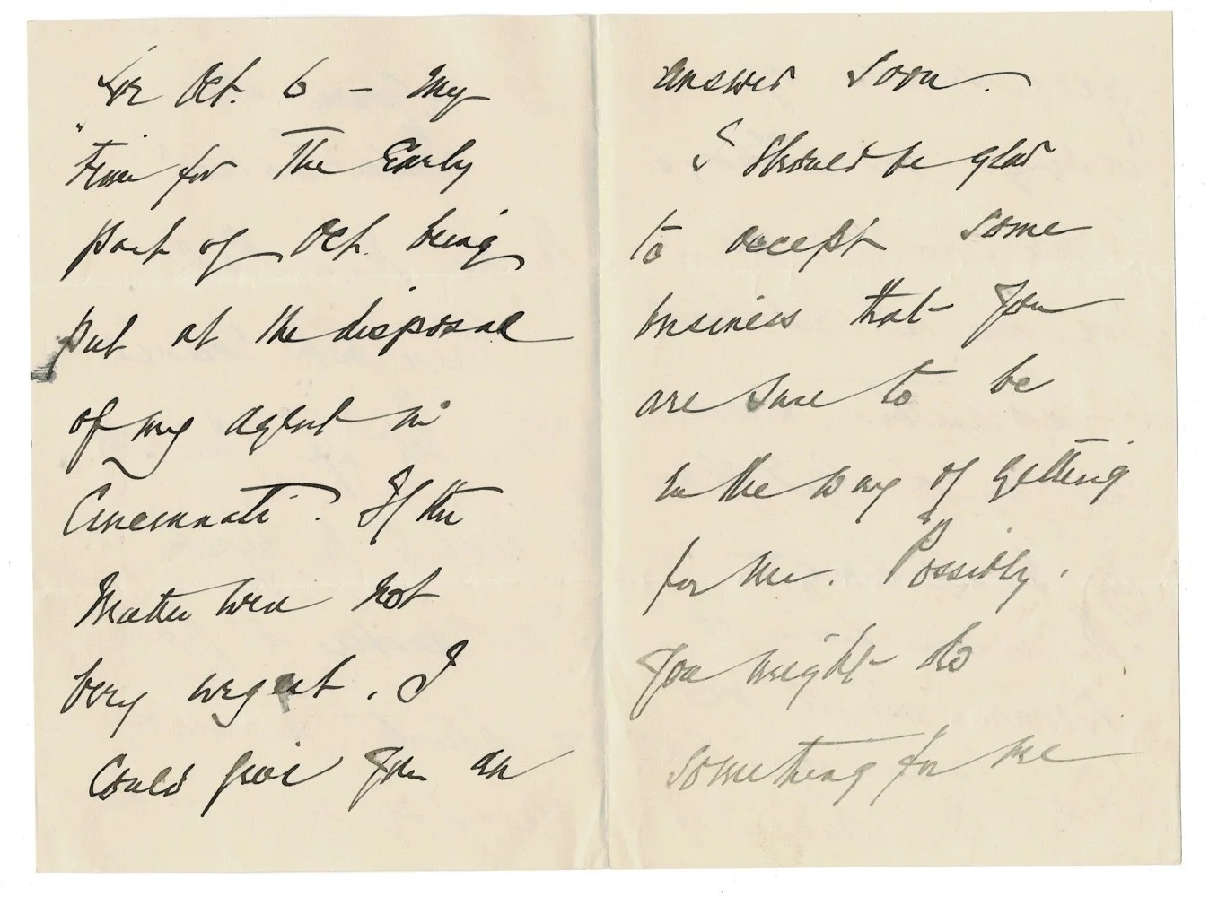 Locke Richardson — 1896 AUTOGRAPH LETTER by American Elocutionist LOCKE RICHARDSON to Major POND, image 2
