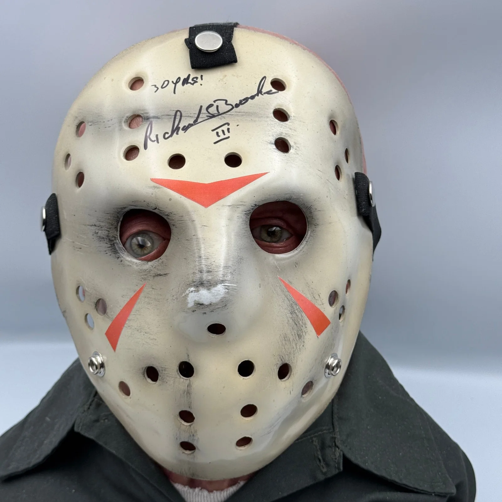 Richard Brooker — Richard Brooker Signed Hockey Mask & COA Scarewear Jason Friday The 13th Part 3, изображение 3