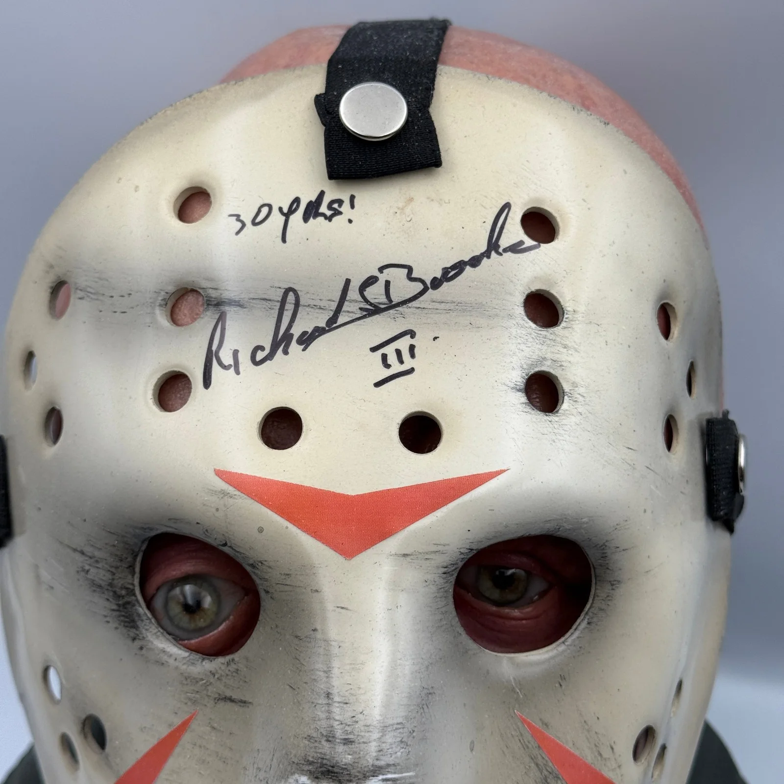 Richard Brooker — Richard Brooker Signed Hockey Mask & COA Scarewear Jason Friday The 13th Part 3, изображение 4