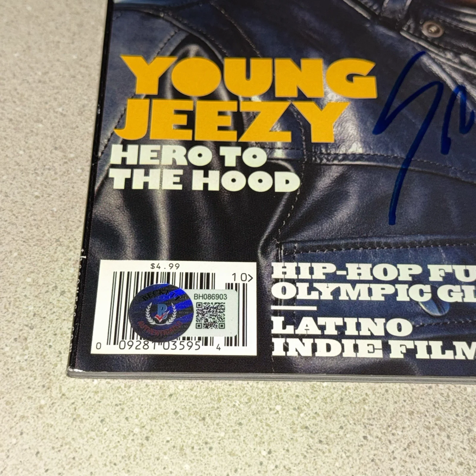 YOUNG JEEZY RAPPER signed autographed THE SOURCE MAGAZINE BECKETT BAS COA, image 3