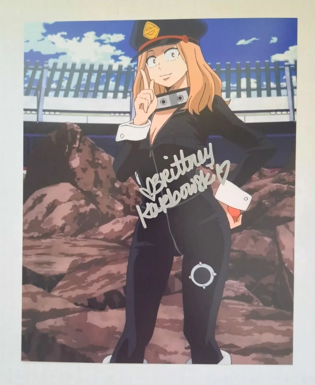 BRITTNEY KARBOWSKI Camie Utsushimi Signed My Hero Academia 8x10 Photo JSA, изображение 2