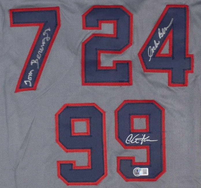 Sheen Bernsen Berenger Signed Gray Major League Baseball Jersey BAS, изображение 2
