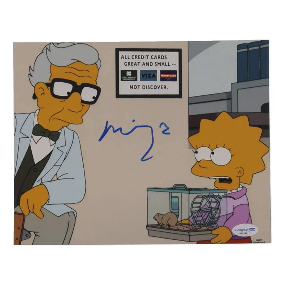 Michael York — Michael York Signed "The Simpsons" 8x10 Photo (ACOA) - Dr. Lionel Budgie
