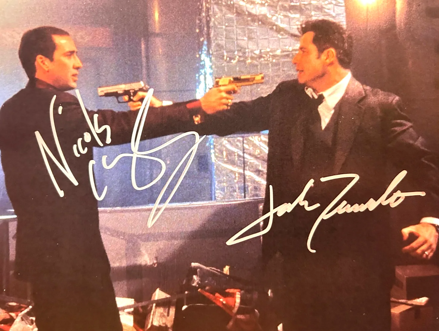 Nicolas Cage, John Travolta — FACE OFF: Signed 8x10" (Travolta, Cage) Original Authentic Autographs w/COA, image 3