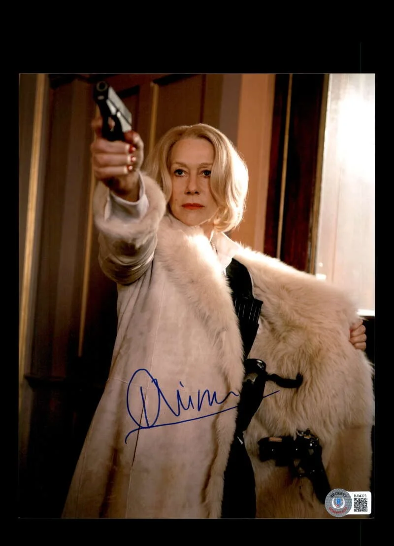 Helen Mirren — Helen Mirren Beckett BAS Signed 8x10 Photo Autograph Red