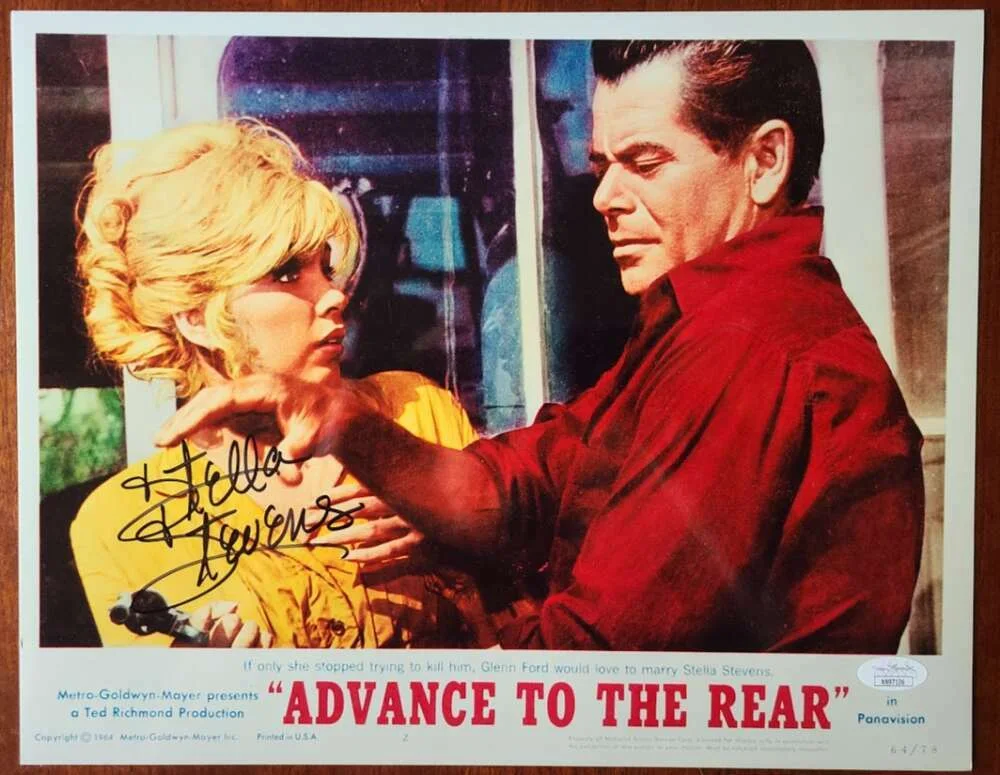 Stella Stevens — Stella Stevens JSA Coa Signed 11x14 Advance To The Rear Photo Autograph