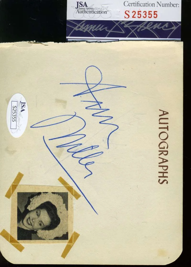 Charles Coburn Ann Miller Hand Signed Jsa Album Page Authentic Autograph, image 2