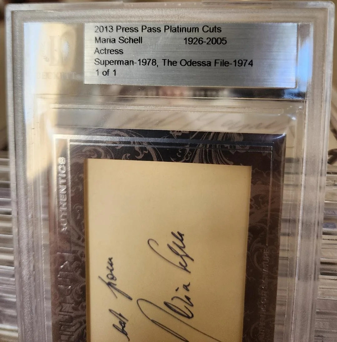 Maria Schell 2013 Press Pass Platinum Cuts Autograph 1/1 Superman/Odessa Files, image 2
