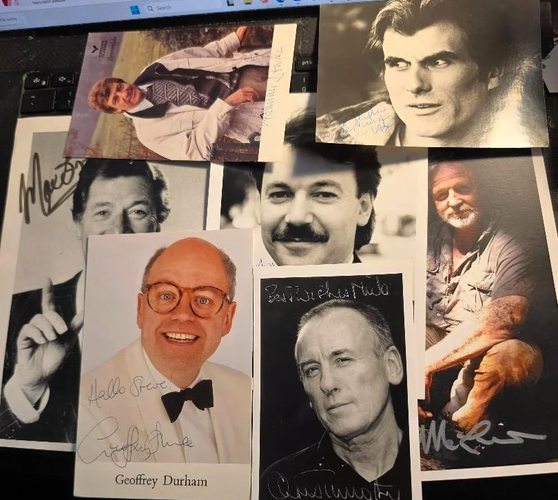 various — LOT of 10 UK actors SIGNED .. Christopher Timothy, Jeff Green, Nigel Hawthorne +