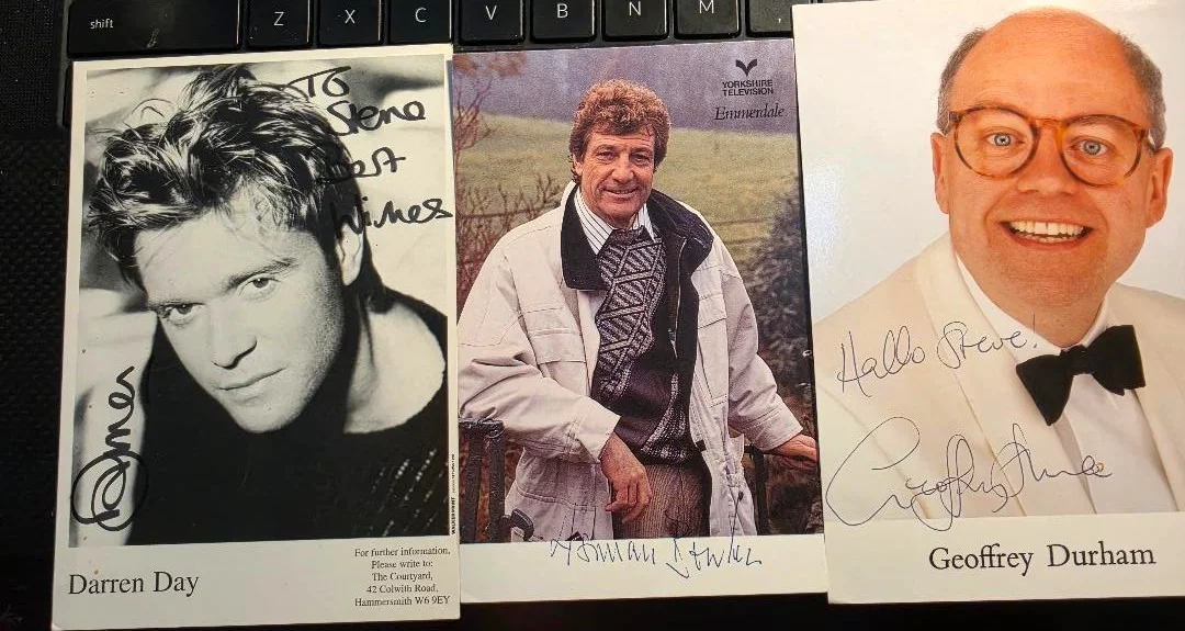 various — LOT of 10 UK actors SIGNED .. Christopher Timothy, Jeff Green, Nigel Hawthorne +, image 4
