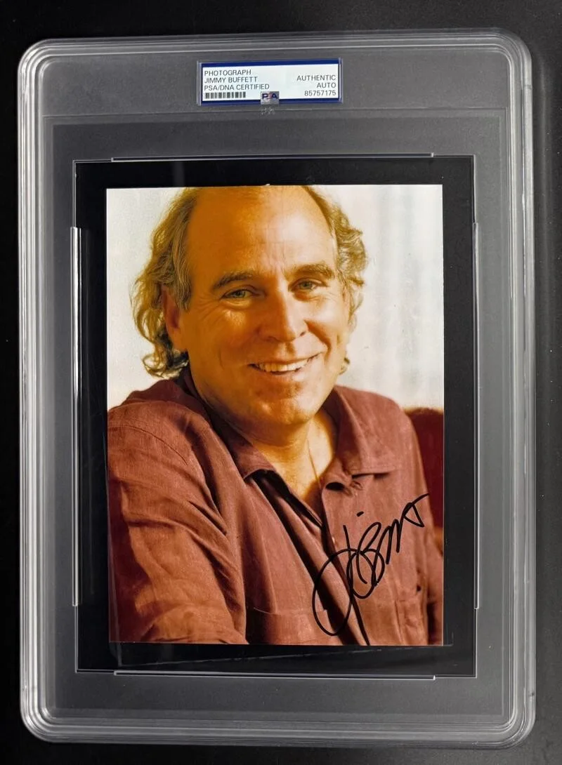 Jimmy Buffett — Jimmy Buffett Signed Autograph Rare Original Promo PSA/DNA 8x10 COA Slab Photo