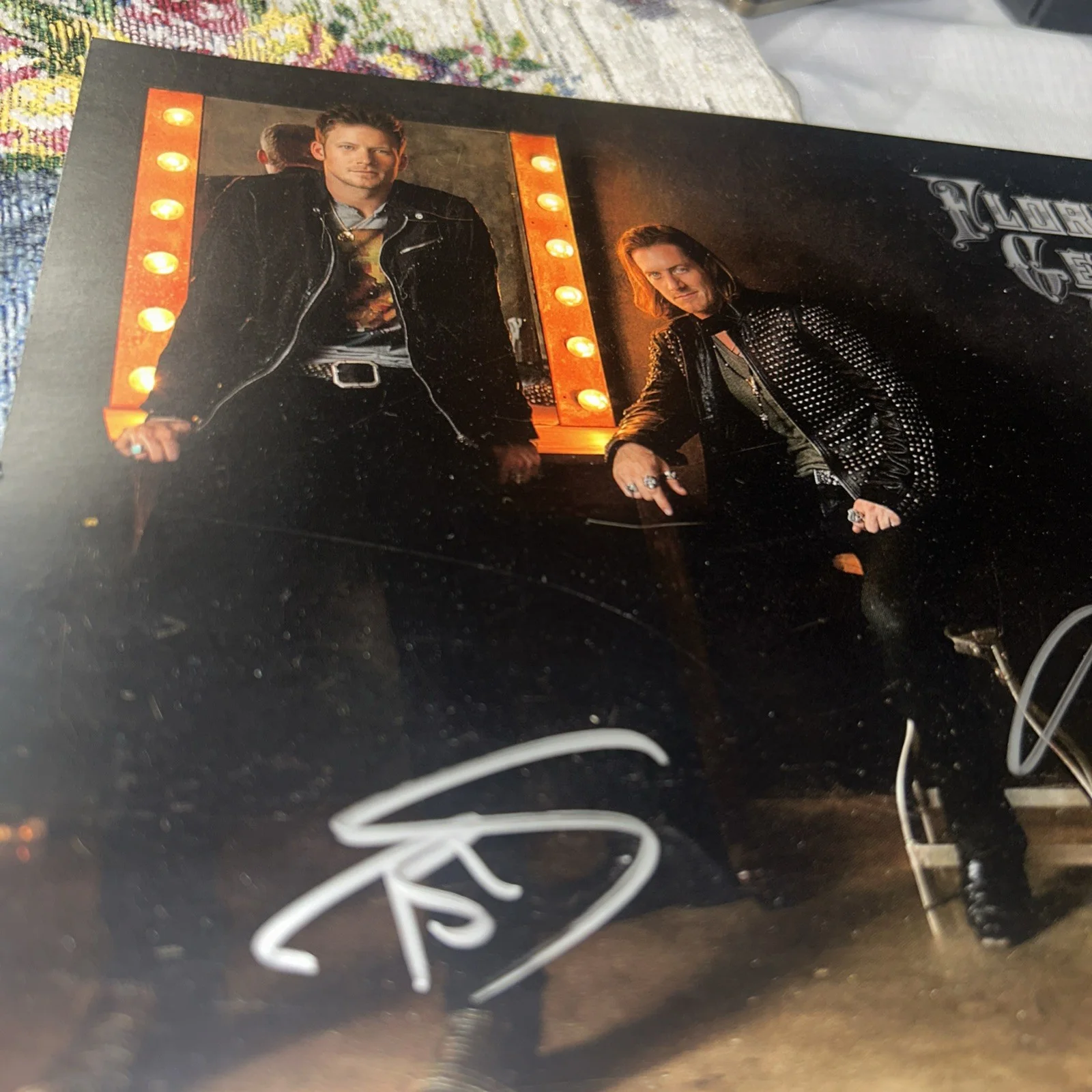 Florida Georgia Line Auto Signed 8x10 Promo Photo Tyler Hubbard Brian Kelley, изображение 2